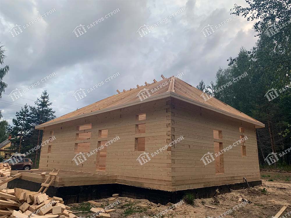 Дом из бруса 8х12 Родион, Псковская обл., Гдовский р-н, с. Ямм
