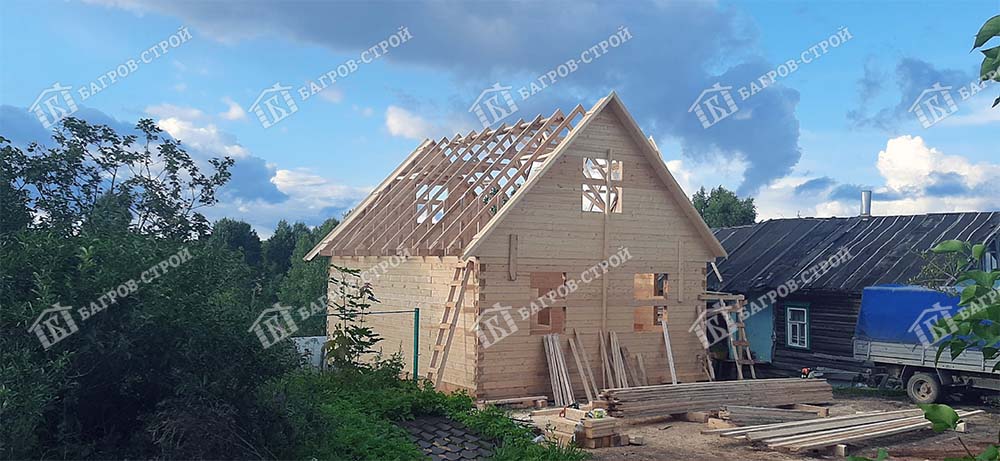 Дом из бруса 7.5х8 Богдан, Вологодская обл, череповецкий р-он