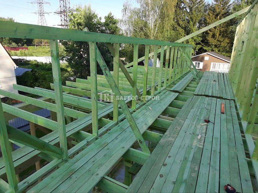 Каркасный дом 10х12.5 с террасой 2.5х5м, Московская обл., Истринский район.
