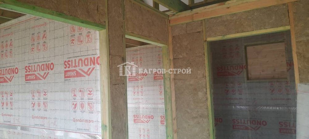 Каркасный дом 6х8 с террасой 2х6м и 1х3м, Тверская обл., Кимрский р-н.
