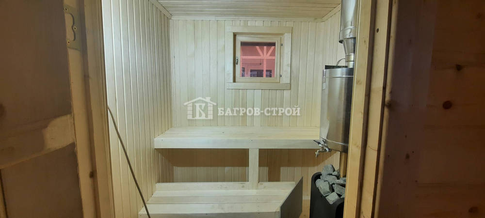 Баня брусовая 4х4.5 м. с террасой 1.5х4.0м, Тверская обл., Кимрский р-н.