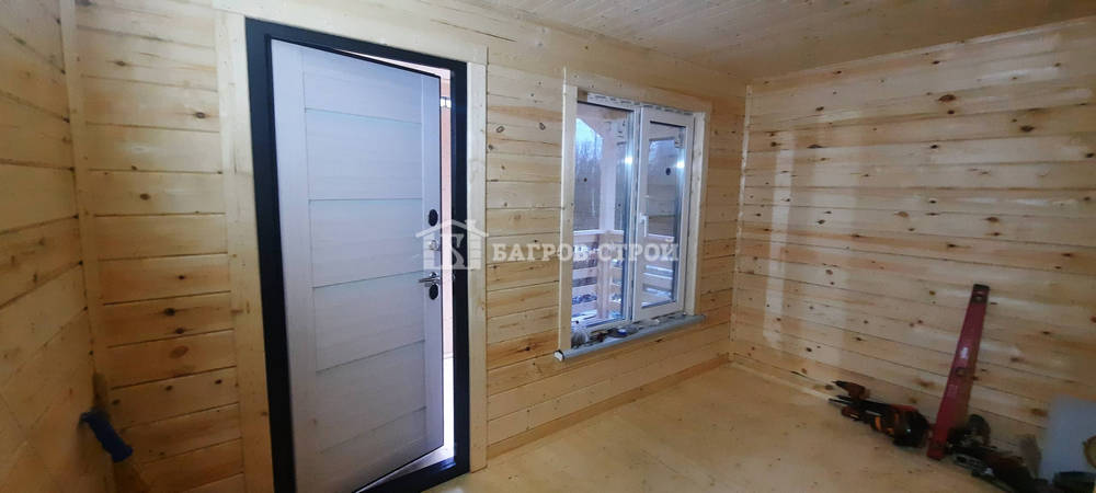 Баня брусовая 4х4.5 м. с террасой 1.5х4.0м, Тверская обл., Кимрский р-н.