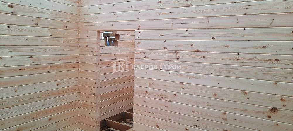 Баня брусовая 4х4.5 м. с террасой 1.5х4.0м, Тверская обл., Кимрский р-н.