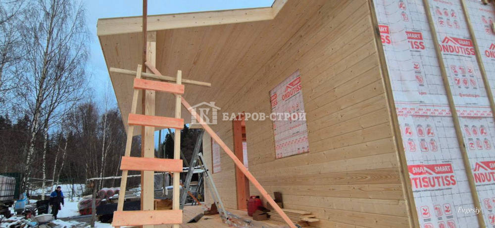 Каркасный дом 6х8 с террасой 2х6м, Ленинградская обл., Выборгский р-н.