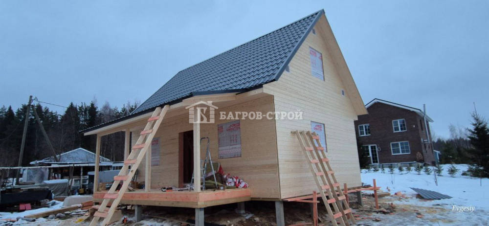 Каркасный дом 6х8 с террасой 2х6м, Ленинградская обл., Выборгский р-н.