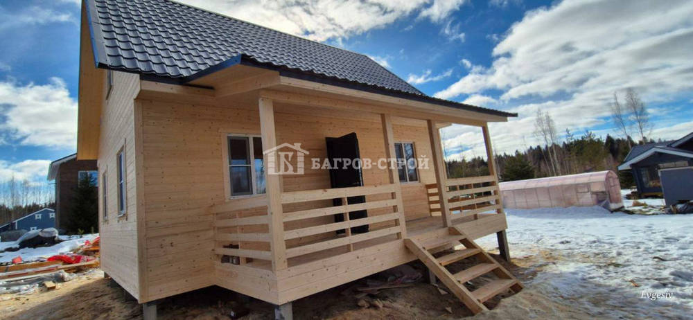 Каркасный дом 6х8 с террасой 2х6м, Ленинградская обл., Выборгский р-н.