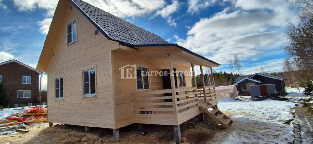 Каркасный дом 6х8 с террасой 2х6м, Ленинградская обл., Выборгский р-н.