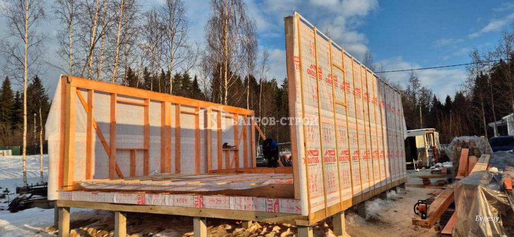 Каркасный дом 6х8 с террасой 2х6м, Ленинградская обл., Выборгский р-н.